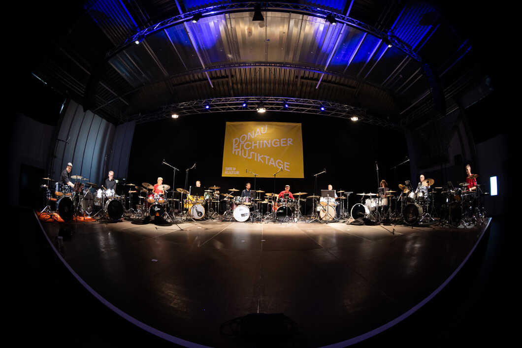 Generalprobe Konzert 04 "Drums Alone Together von Enno Poppe im Bartok-Saal der Donauhallen